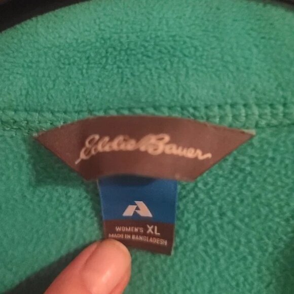 EDDIE BAUER First Ascent Jacket Womens XL Teal Fleece Jacket Full Zip Outdoor - Picture 4 of 10